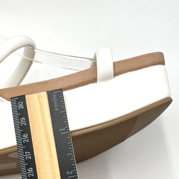 Chinese‎ Laundry Womens Size 6 Skippy White Vegan Leather Platform Sandals Shoes - Picture 14 of 15
